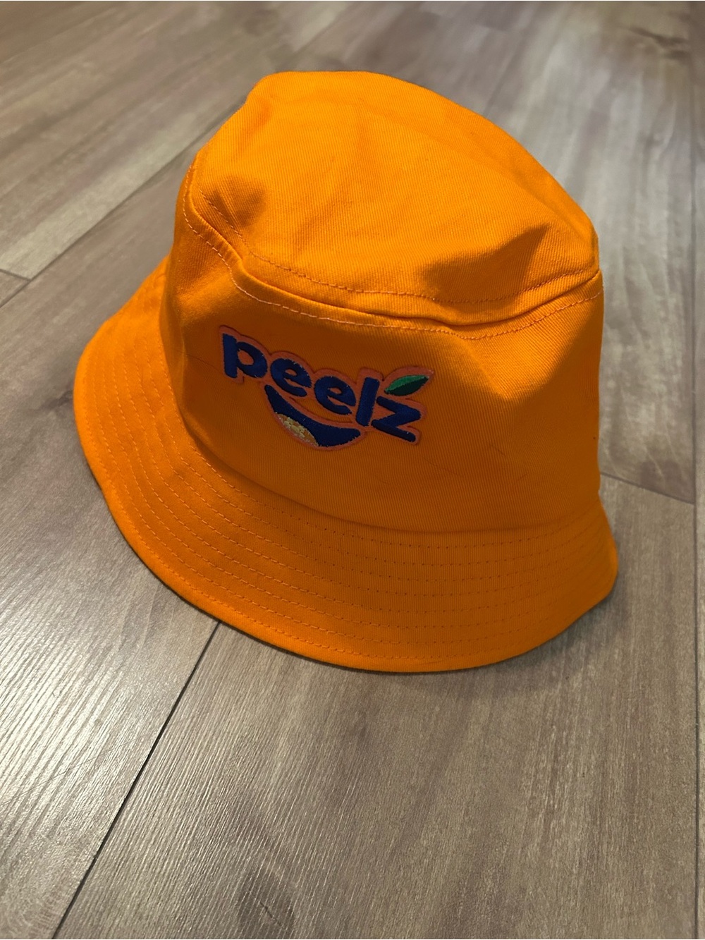 Peelz Orange Bucket Hat with Embroidered Logo